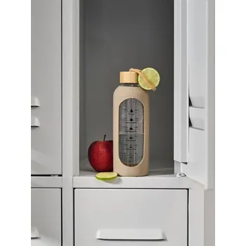 Láhev Sinsay - Skleněná láhev s motivační stupnicí - béžová - 295ES-08X - 295ES-08X-ONE