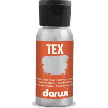 Speciální výtvarná barva DARWI TEX barva na textil - Šedá 50 ml