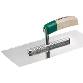 Zednická lžíce Zednická lžíce zoubkovaná nerez 280x130mm 6x 6mm FORTIS