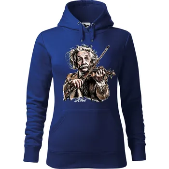 Dámská mikina Mikina - Albert a housle Barva: Královská modrá (05), Velikost: XXL, Střih: Dámské