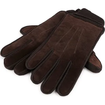 Deštník Pánské rukavice s nápletem hnědá 1 pár