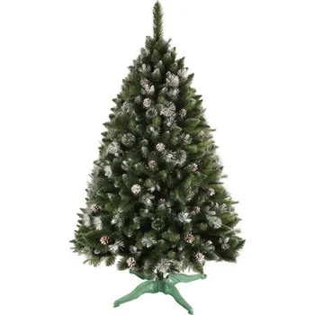 Vánoční stromek stromek BOROVICE vánoční umělý plus šišky a stříbrné konce větví Výška: 220 cm