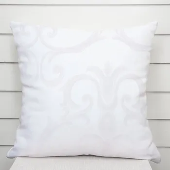 Povlak na polštářek Dekorační povlak na polštář Monako PM-125 Velký zámecký vzor bílý 45 x 45 cm