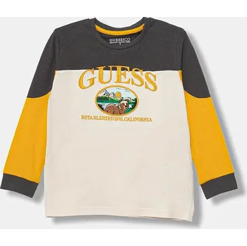 Dívčí oblečení Dětské bavlněné tričko s dlouhým rukávem Guess N5BI12.I3Z14.9BYA šedá 90X, vel. 113-118