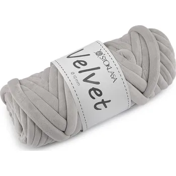 Příze Příze Marshmallow silná Velvet Ø10 mm 500 g - 13 (033) šedá nejsvětlejší