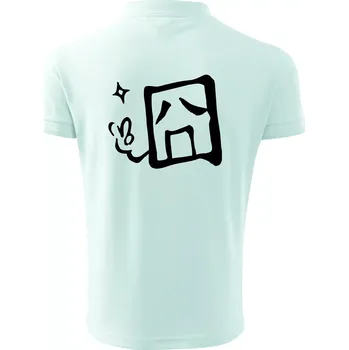Pánská košile Čínský symbol - smutný - Polokošile pánská Pique Polo 203 - 5XL ( Frost )