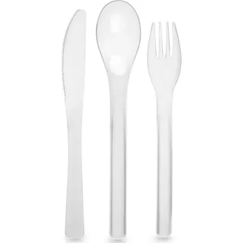 Příbor Plastový cestovní příborový set 4 ks s pouzdrem