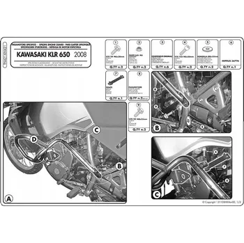 Zavazadlo na motocykl GIVI TN421 PADACÍ RÁMY KAWASAKI KLR 650 ENDURO (07 - 17)