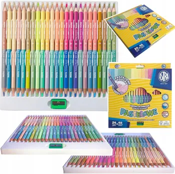 Pastelka Astra pastelky oboustranné, pastelové, 24/48