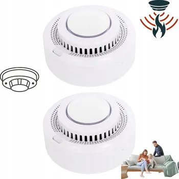 Hlásič požáru POŽÁRNÍ HLÁSIČ DETEKTOR KOUŘE: 2KS WIFI BEZDRÁTOVÝ SENZOR.