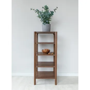 Knihovna Regál z dubového masivu AMPI (typ KULCA08), dub tabák