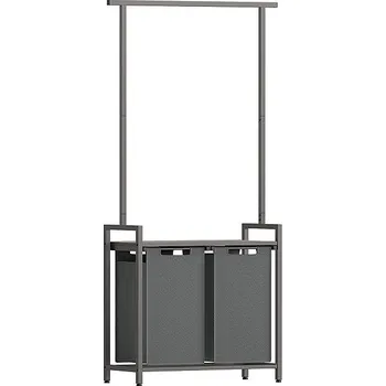 Koš na prádlo Vasagle Koš na prádlo s věšákem, šedý