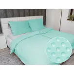 Hřejivé ložní povlečení Minky TOP 3D puntíky MKP-055 Světle mintové Jednolůžko 140x200 a 70x90 cm
