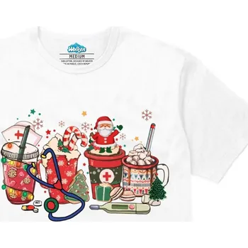 Pánské tričko Pánské tričko Vánoční Káva pro Lékaře (Velikost: XL, Barva: Bílá)