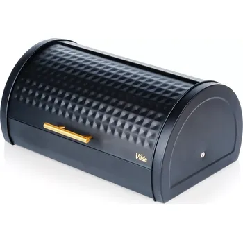 chlebník Kovový chlebník černý 38 × 28,5 × 18 cm