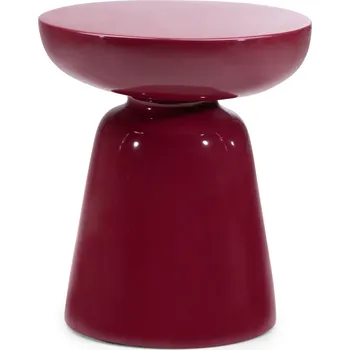 Konferenční stolek Odkládací stolek Logan 40 cm bordó lesklý
