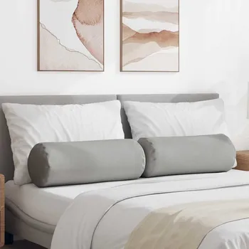 Polštář vidaXL Polštáře 2 pcs Oblačno šedá Ø 25 x 70 cm textil