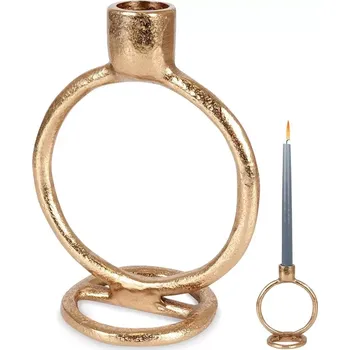 Home Styling Collection Dekorační zlatý svícen, hliník