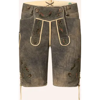 Pánská móda Beckert Pánské Kožené Krojové Kalhoty Eiger, khaki, 58