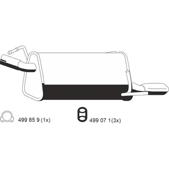 Tlumič výfuku Zadní tlumič výfuku ERNST 033268