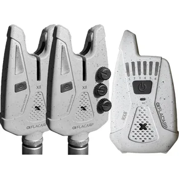 Signalizace záběru FLACARP - Sada signalizátorů X8 + příposlech RX8 2+1 Šedá Granit