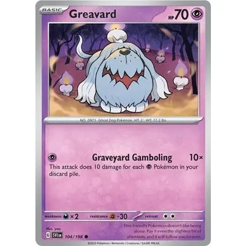 Sběratelská karetní hra Greavard 104/198 - Scarlet & Violet Typ karty: Reverse Holo