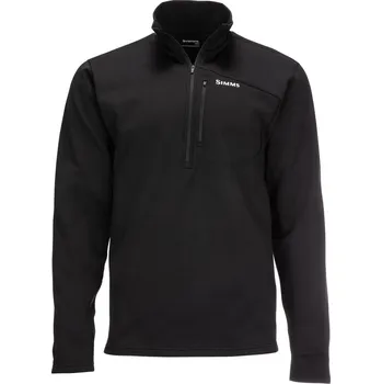 Rybářské oblečení Simms Termo-Mikina Thermal 1/4 Zip Top Black Velikost: 3XL