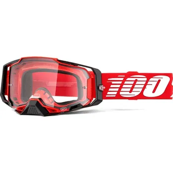 cyklistické brýle Brýle 100% ARMEGA Goggle Red - Clear Lens