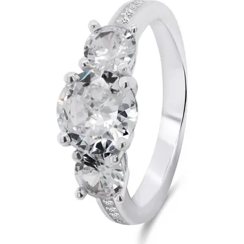 Prsten Brilio Silver Výrazný stříbrný prsten se zirkony RI043W 54 mm + 2 měsíce na vrácení zboží