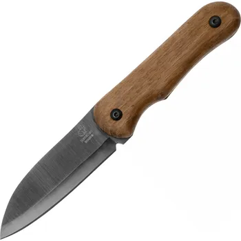 BSH5 Beavercraft Carbon Steel Blued-Blade Bushcraft Knife Walnut Handle with Leather Sheath