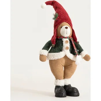 Vánoční dekorace Gnome | TARTAN | stojící medvídek s červenou čepicí | 68 cm | 751660 Výška 68 cm