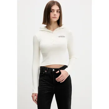 Tričko s dlouhým rukávem Guess Jeans W5YP39.KA0H1 béžová 01X, vel. L