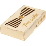 Avantgard Dřevěná dárková krabička na motýlek Pro svědka, 925-3717, Přírodní dřevo