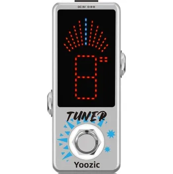 Klasická kytara Ladicí pedál s indikátorem výšky tónu Kovové provedení Tuner pro elektrickou kytaru a baskytaru Přesné a rychlé ladění s LED displejem