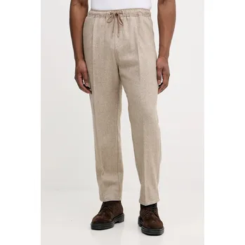 Dámské kalhoty Kalhoty s příměsí vlny United Colors of Benetton béžová barva, 47WUUF05V 80X, vel. XL