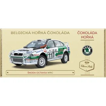 Čokoláda CHOCO POLA - Škoda Octavia WRC - hořká čokoláda 100g