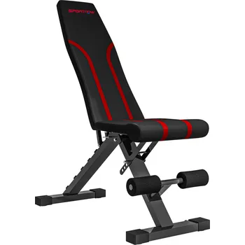 Skládací posilovací lavice s 6-pozičním nastavitelným opěradlem | černá