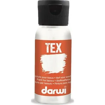 Výtvarná barva DARWI TEX barva na textil - Bílá 50ml
