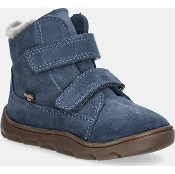 Dívčí zimní obuv Dětské semišové zimní boty Froddo ZERU TEX FURRY BAREFOOT G2110151.25.30 modrá 55X, EUR 29