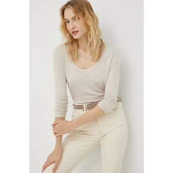 Pánské tričko Tričko s dlouhým rukávem American Vintage JAC49 béžová 01X, vel. XS