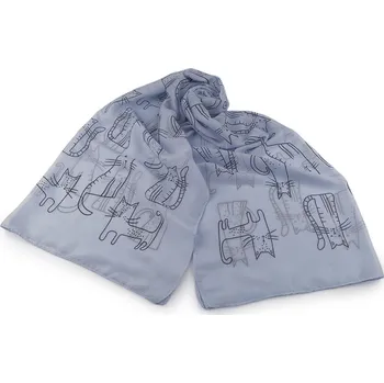 Deštník Letní šátek / šála kočky 70x180 cm modrá ledová 1 ks