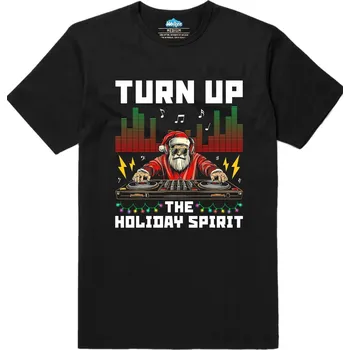 Pánské tričko Pánské tričko Vánoční DJ Santa (Velikost: 3XL, Barva: Černá)