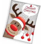 Carbotex Mikroflanelová vánoční deka Sob Rudolf 150x200 cm