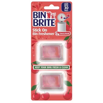 Odpadkový koš Bin Brite nálepka neutralizující zápach do odpadkového koše Cherry Bomb 2ks