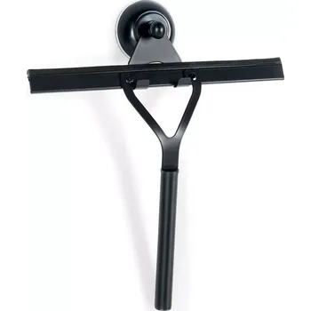 Černá stěrka na sklo s přísavkovým háčkem