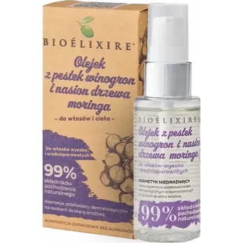 Vlasová regenerace Bioelixire olej z hroznových semínek pro suché vlasy 50 ml