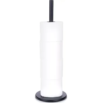 stojan na toaletní papír z nerezové oceli černý 47 cm