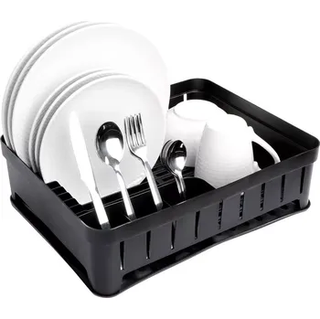 Odkapávač na nádobí Černý odkapávač na nádobí 39,5 × 31 × 12 cm