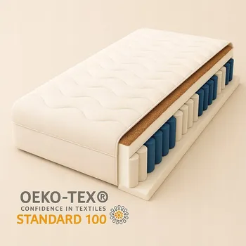 Matrace Matrace KOKOS taštičková 70x185 taštičková 7zónová H3 H4 pružinová 19 cm