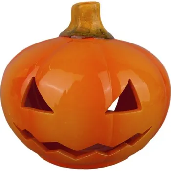 Svícen Svícen keramická dýně Halloween 15 x 14 cm
